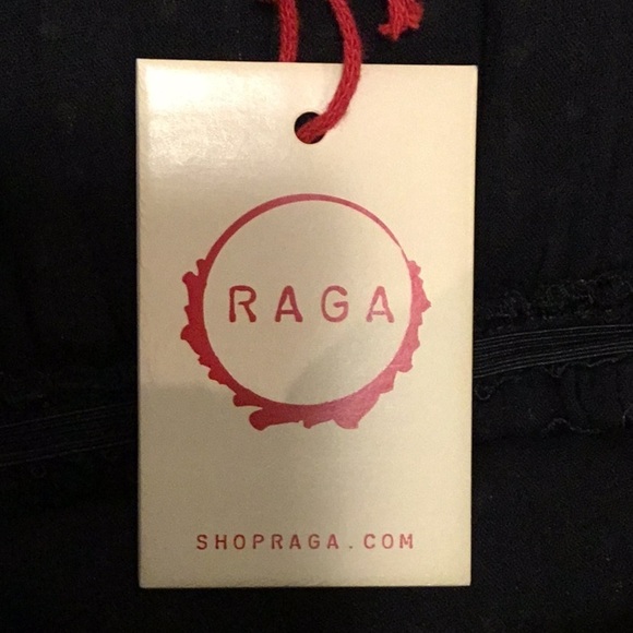 RAGA Black Cotton Gold Sequin Embroidered Maxi Dress Festival XS - Picture 11 of 16